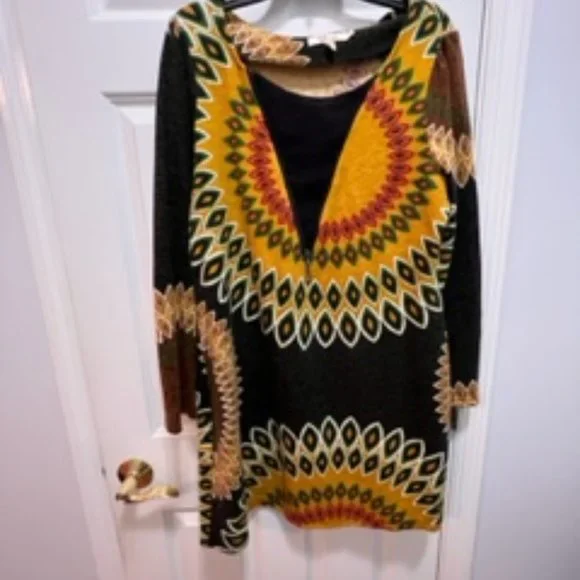 Anthropologie | Dresses | Anthropologie Aryeh Geo Metric Boho Xl Dress |  Poshmark